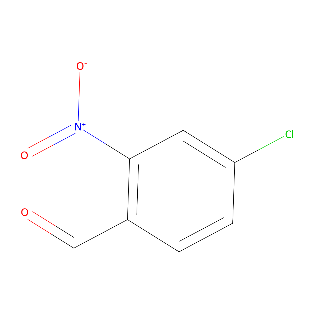 4-Chloro-2-nitrobenzaldehyde molecular structure, CAS 5551-11-1