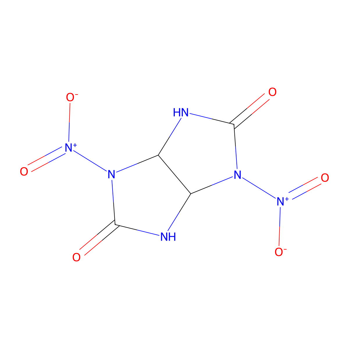 Dinitroglycoluril molecular structure, CAS 55510-04-8