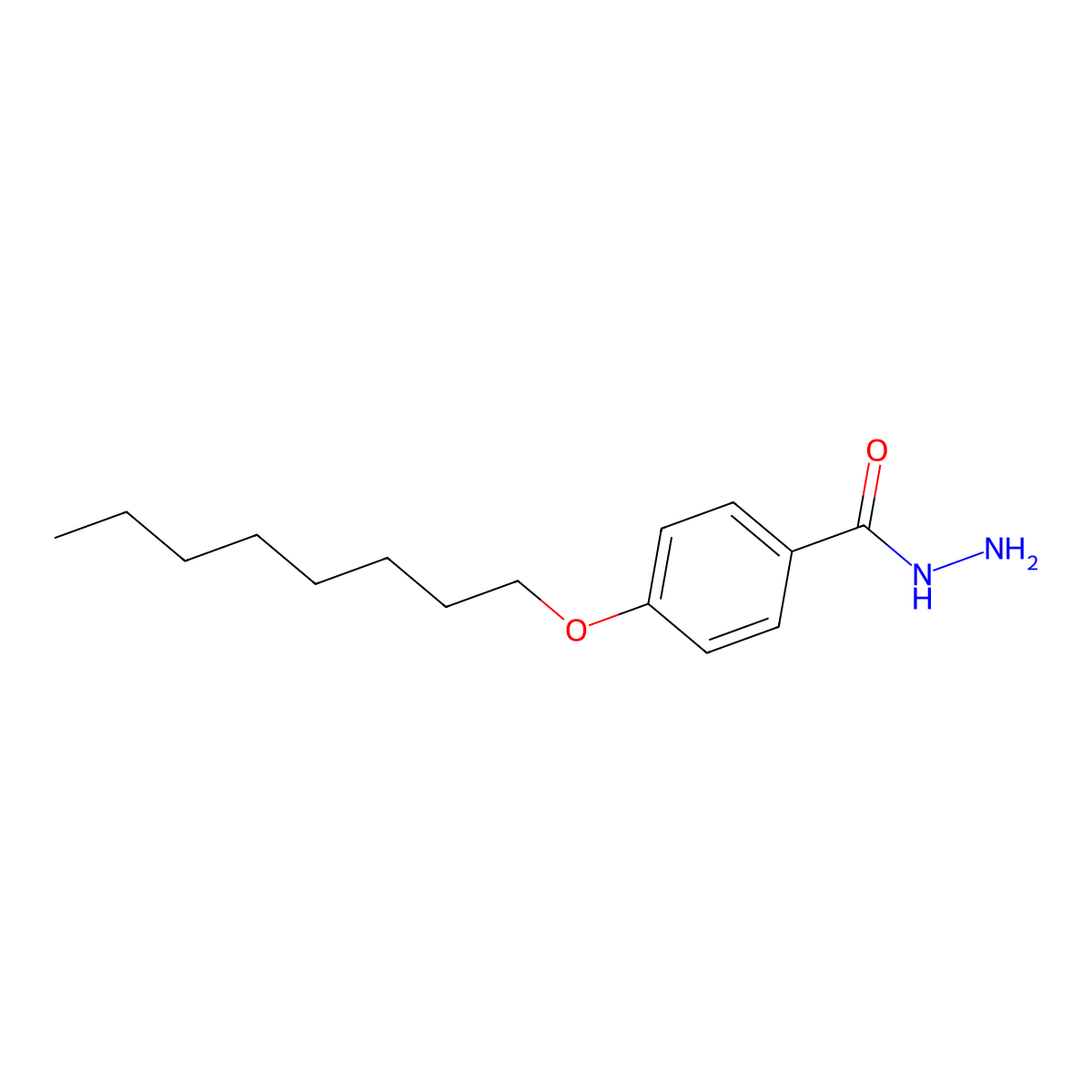 4-Octoxybenzoyl hydrazine molecular structure, CAS 55510-49-1