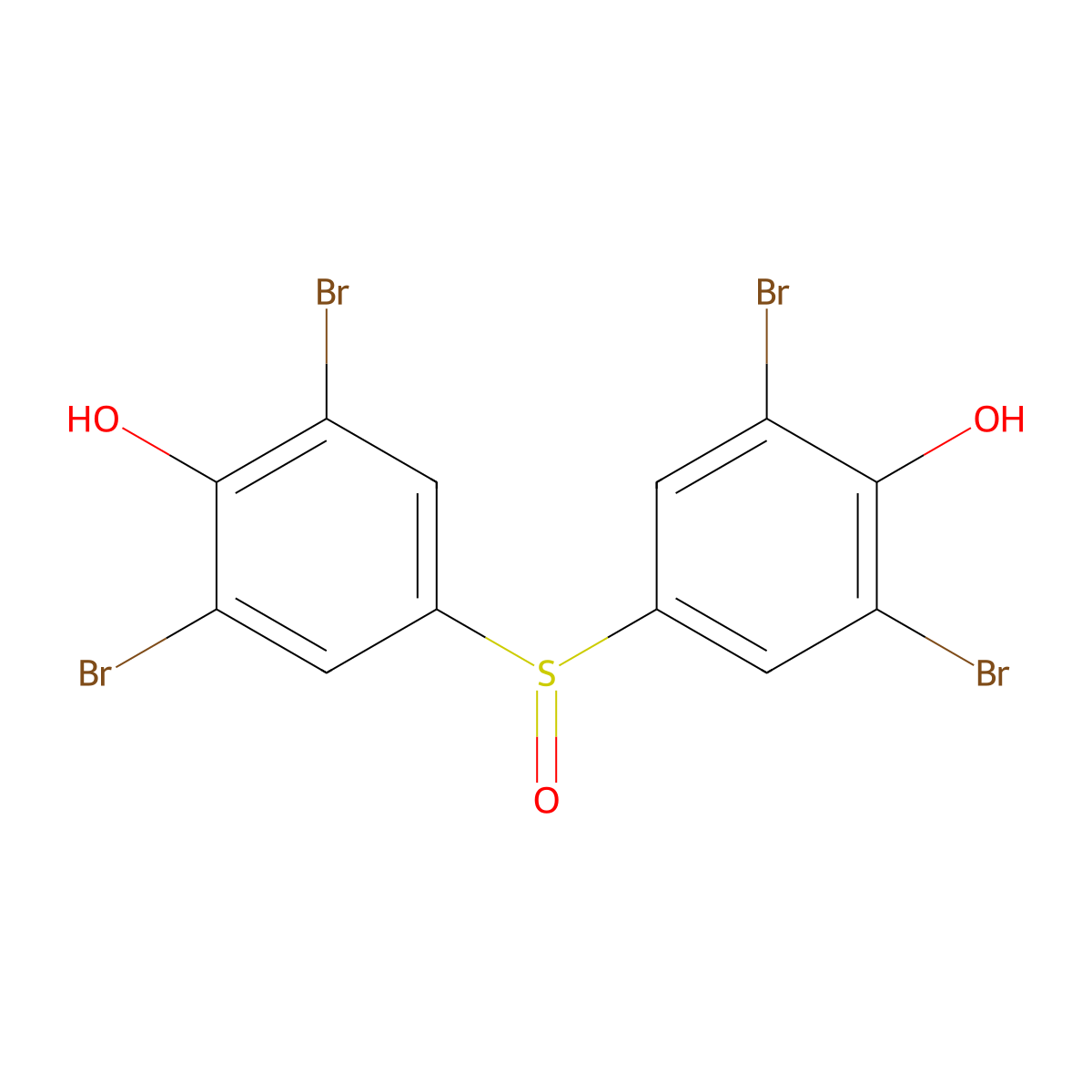 4,4'-Sulfinylbis(2,6-dibromophenol) molecular structure, CAS 55511-29-0