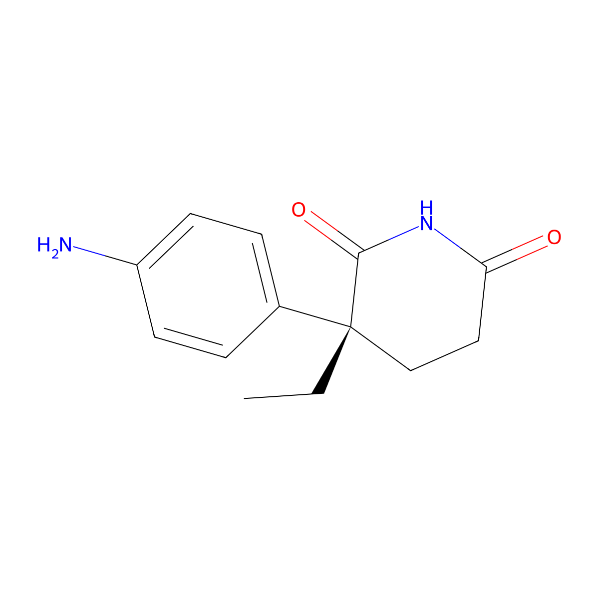 (R)-Aminoglutethimide molecular structure, CAS 55511-44-9