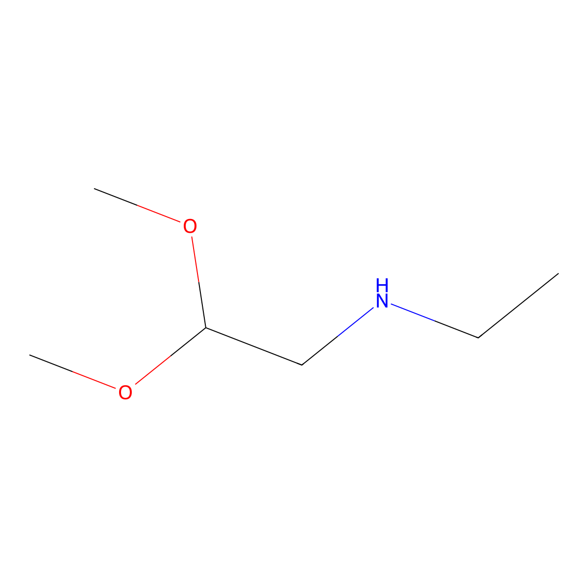 N-ethyl-2,2-dimethoxyethanamine molecular structure, CAS 55511-99-4