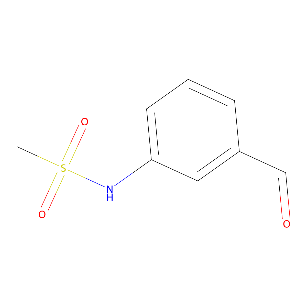 N-(3-formylphenyl)methanesulfonamide molecular structure, CAS 55512-05-5