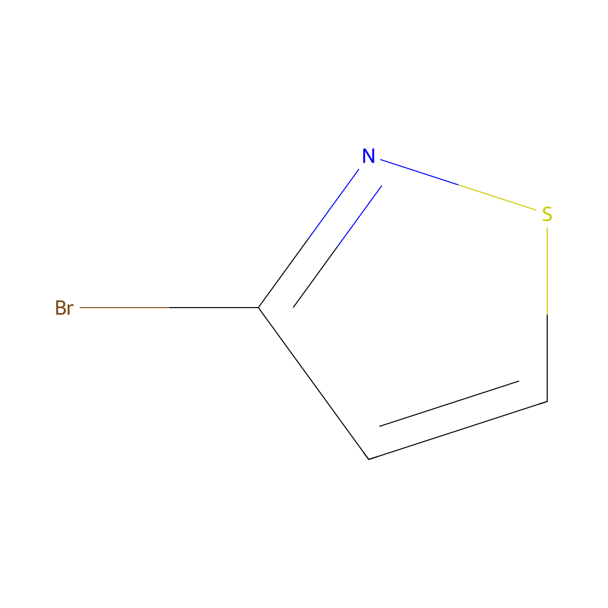 3-Bromo-1,2-thiazole molecular structure, CAS 55512-82-8