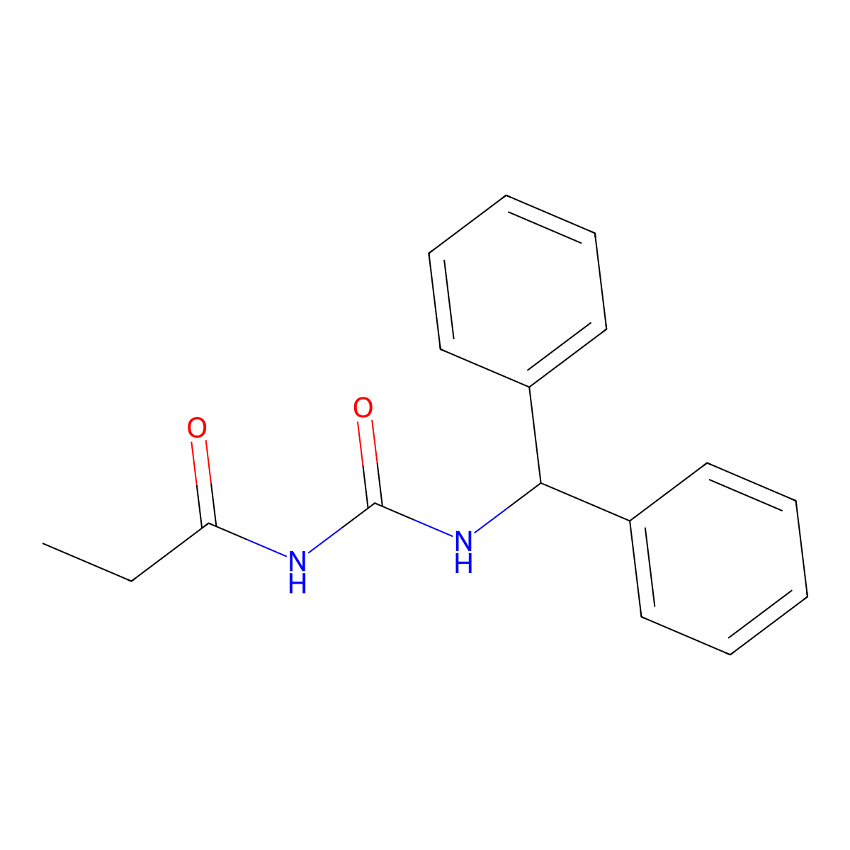 n-[(Diphenylmethyl)carbamoyl]propanamide molecular structure, CAS 55513-02-5