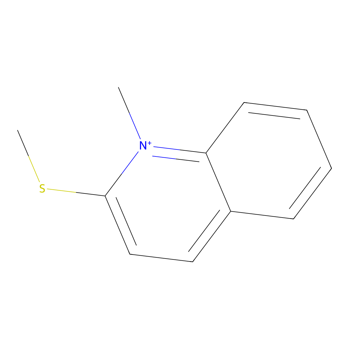 1-Methyl-2-(methylthio)quinolinium molecular structure, CAS 55514-12-0