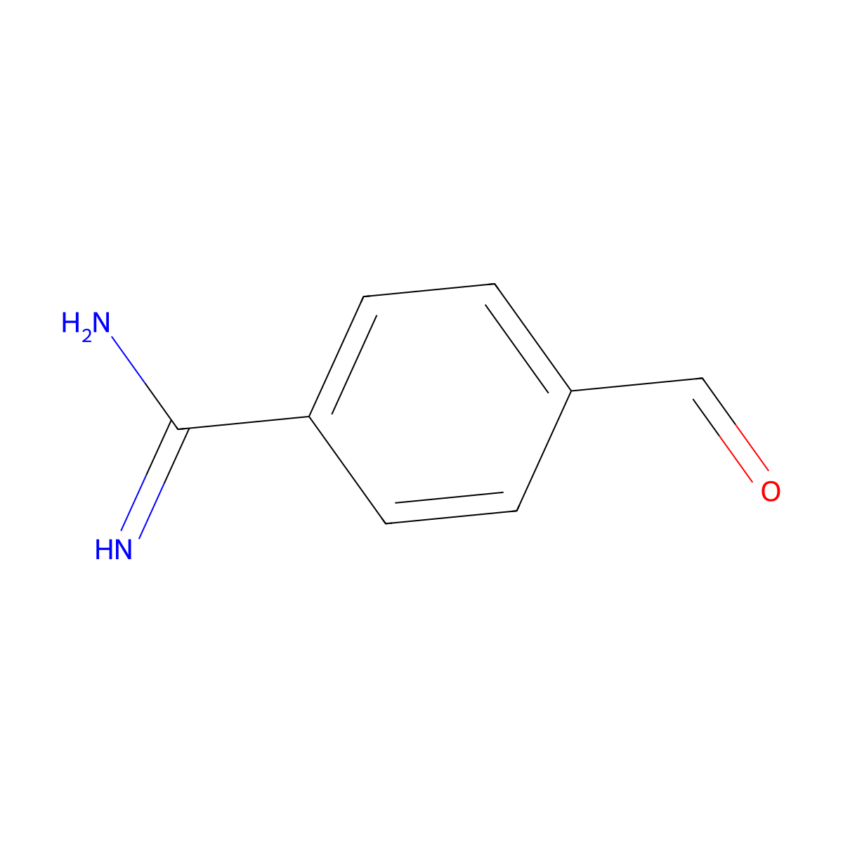 4-Formylbenzenecarboximidamide molecular structure, CAS 55514-20-0