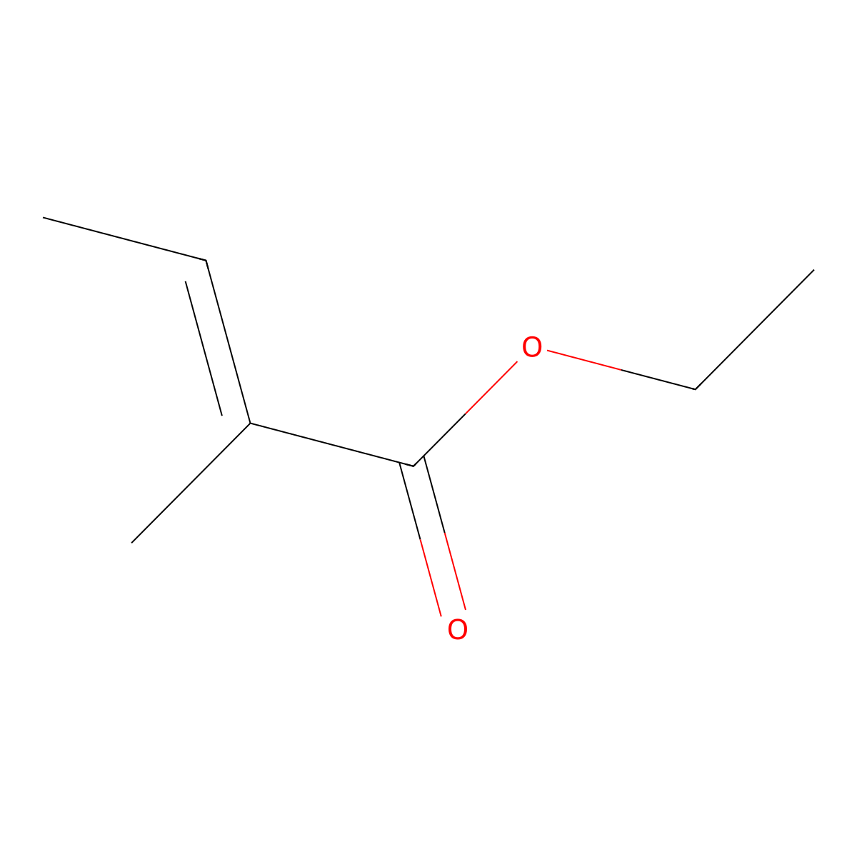 Ethyl 2-methylbut-2-enoate molecular structure, CAS 55514-48-2