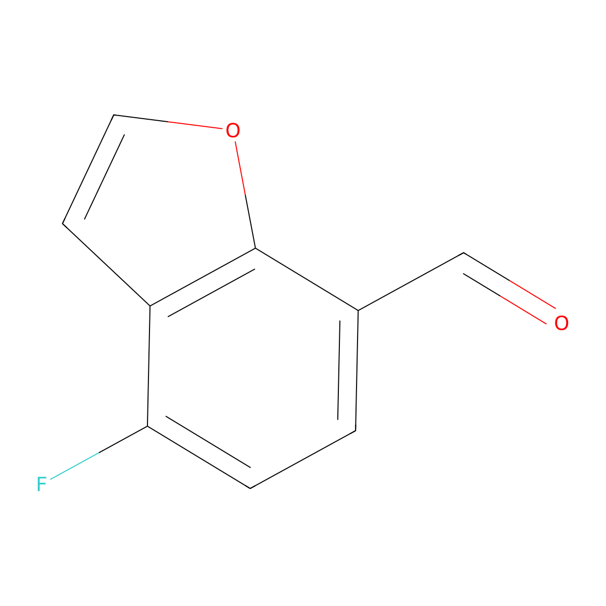 4-Fluorobenzofuran-7-carbaldehyde molecular structure, CAS 555155-07-2