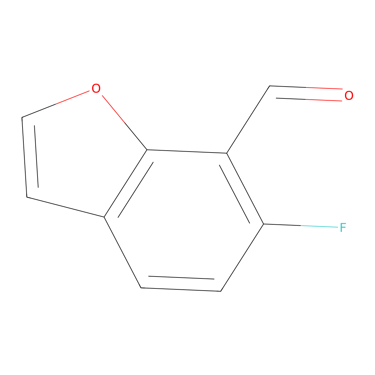 6-Fluorobenzofuran-7-carbaldehyde molecular structure, CAS 555155-09-4