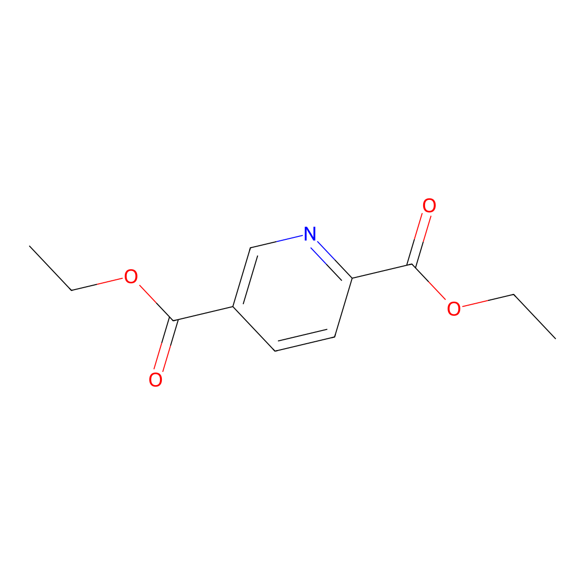 Diethyl 2,5-pyridinedicarboxylate molecular structure, CAS 5552-44-3