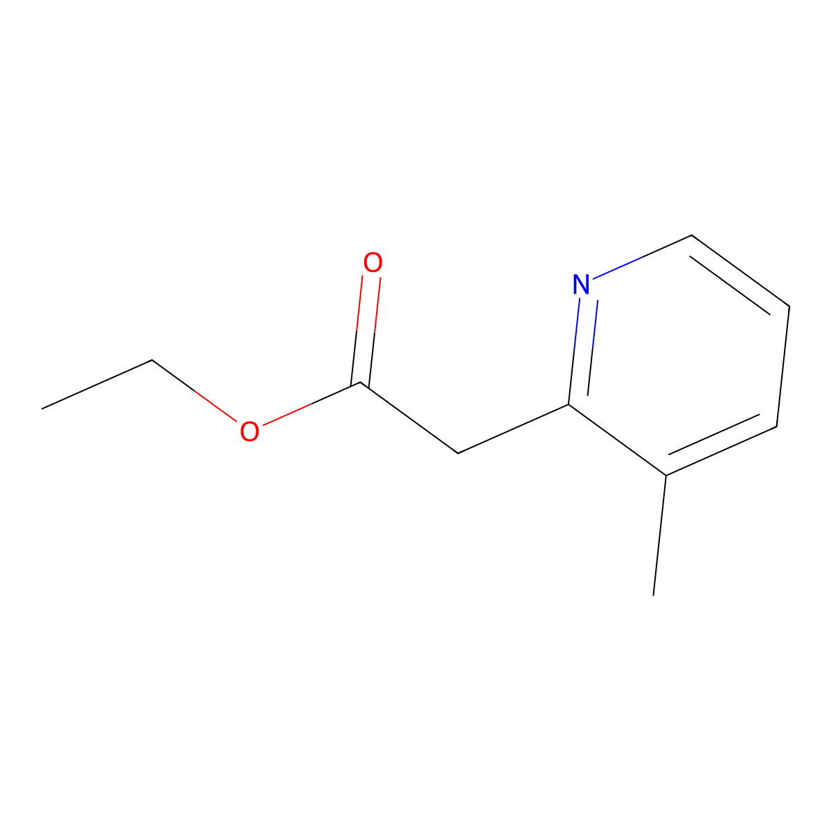 Ethyl 2-(3-methylpyridin-2-YL)acetate molecular structure, CAS 5552-80-7