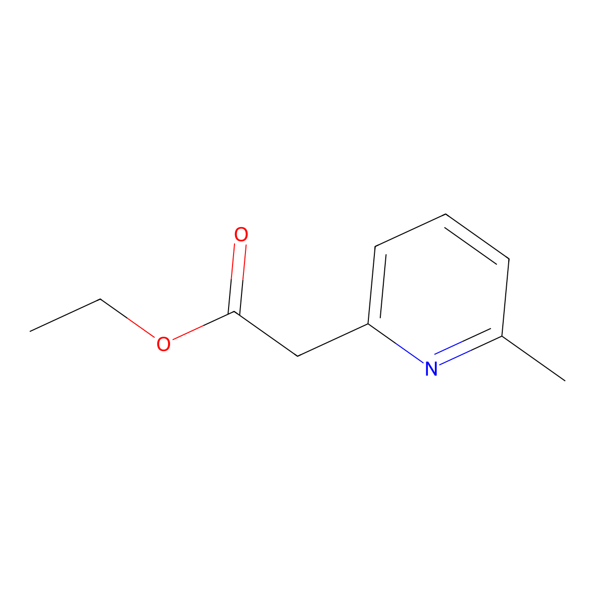 Ethyl 2-(6-methylpyridin-2-yl)acetate molecular structure, CAS 5552-83-0