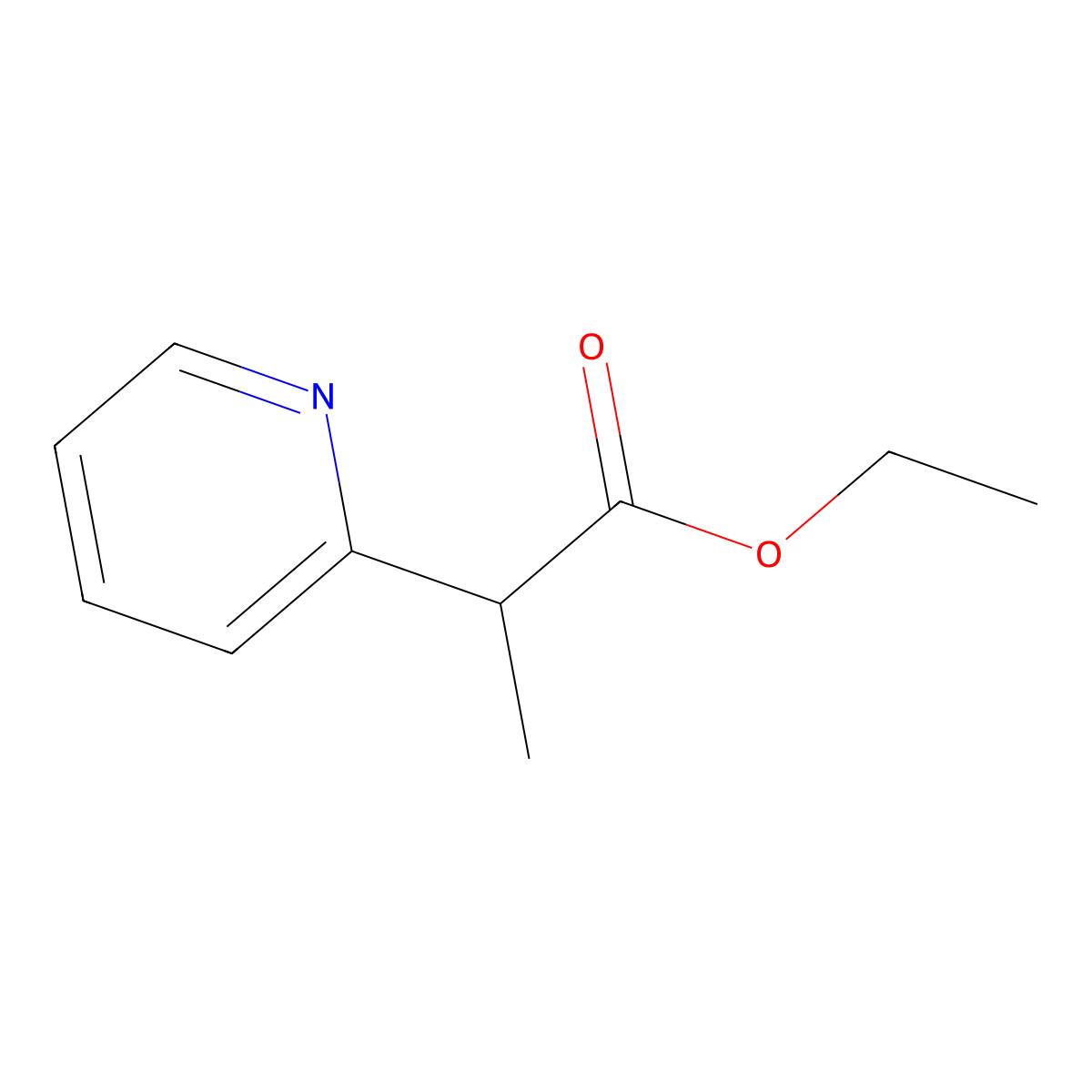 Ethyl 2-(pyridin-2-YL)propanoate molecular structure, CAS 5552-85-2