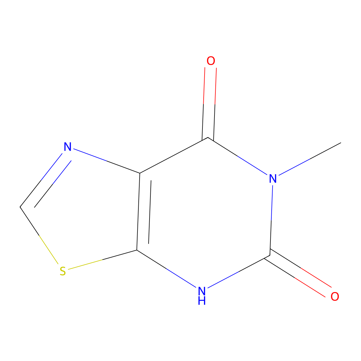 6-Methylthiazolo[5,4-D]pyrimidine-5,7(4H,6H)-dione molecular structure, CAS 55520-44-0