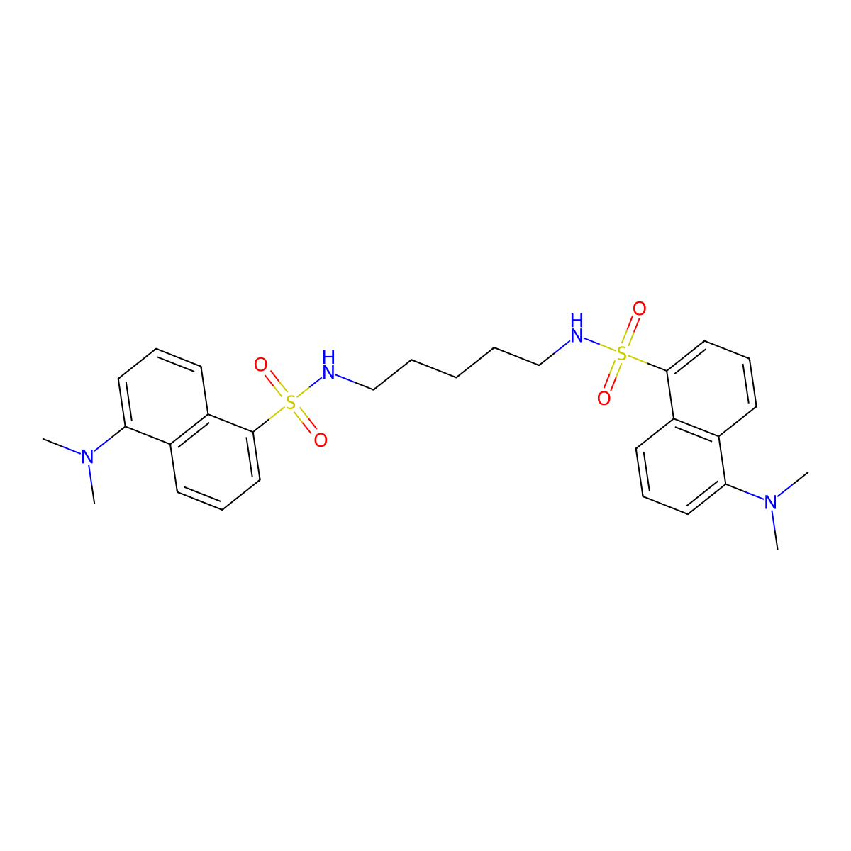 Didansylcadaverine molecular structure, CAS 55521-24-9