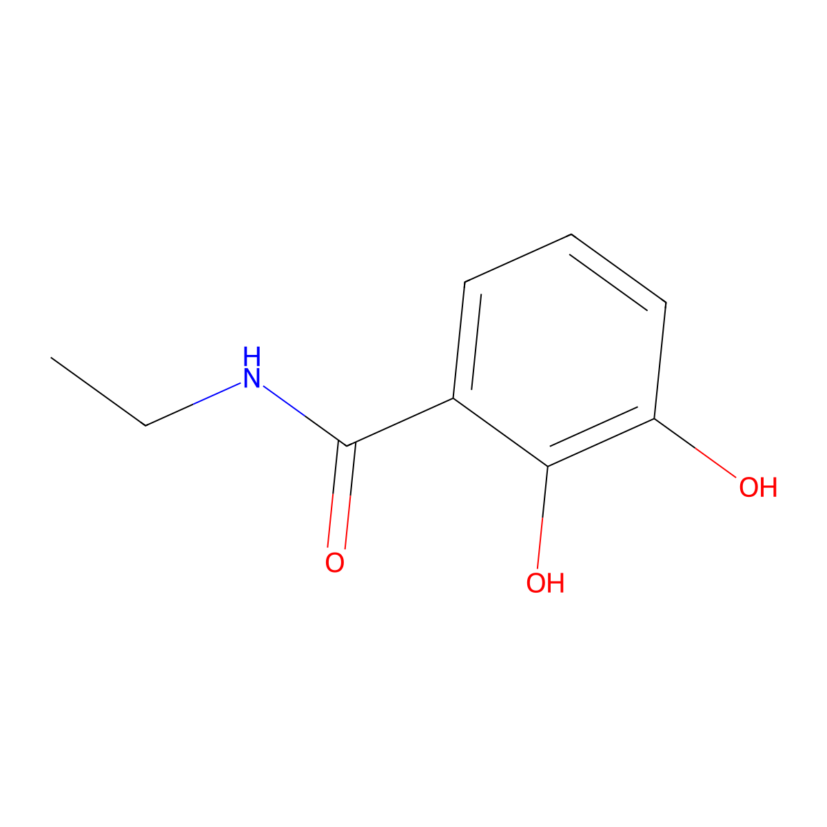 N-Ethyl-2,3-dihydroxybenzamide molecular structure, CAS 55522-92-4