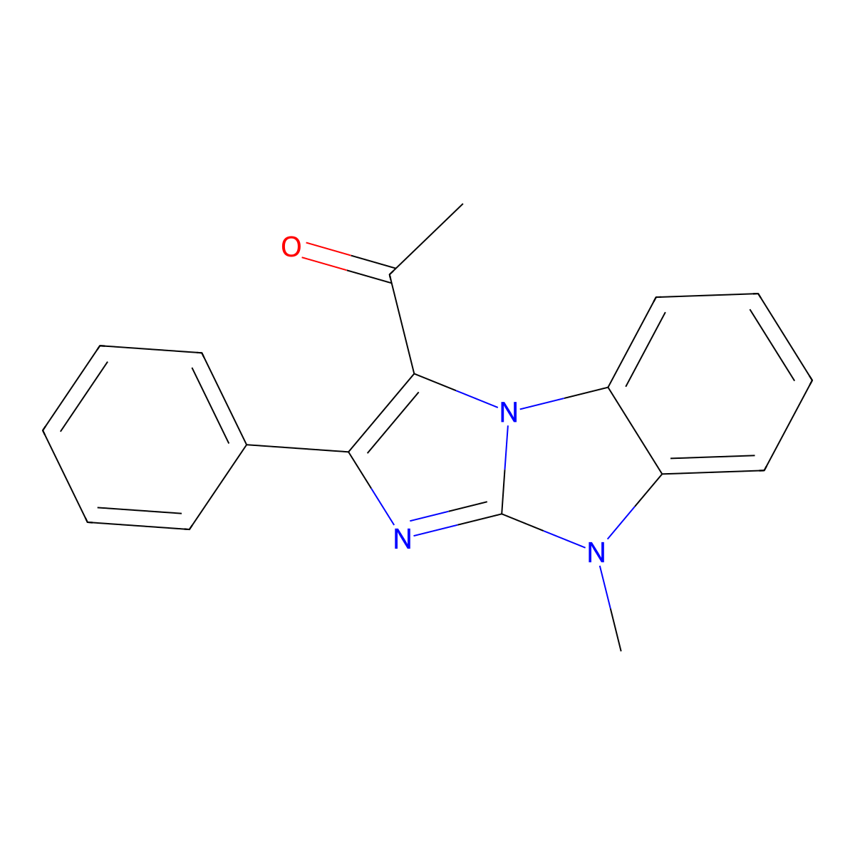1-(4-Methyl-2-phenylimidazo[1,2-a]benzimidazol-1-yl)ethanone molecular structure, CAS 55523-07-4
