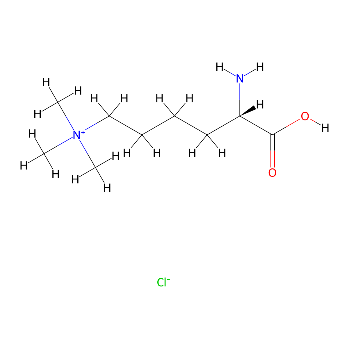 H-Lys(Me)3-OH Chloride molecular structure, CAS 55528-53-5