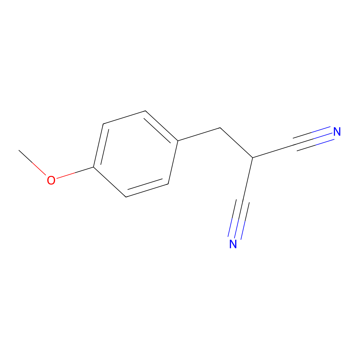 2-(4-Methoxybenzyl)malononitrile molecular structure, CAS 5553-92-4