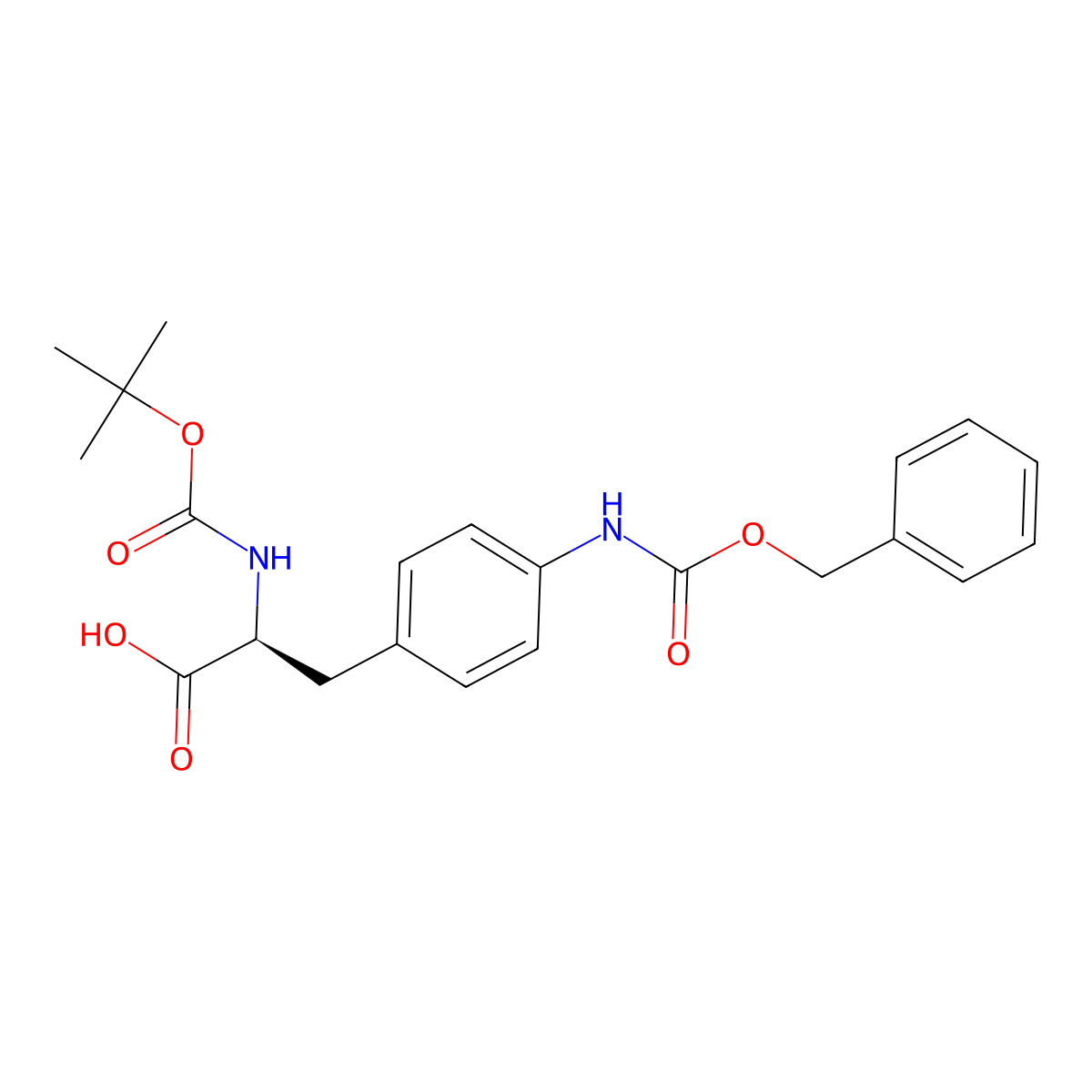 Boc-phe(4-nhz)-OH molecular structure, CAS 55533-25-0