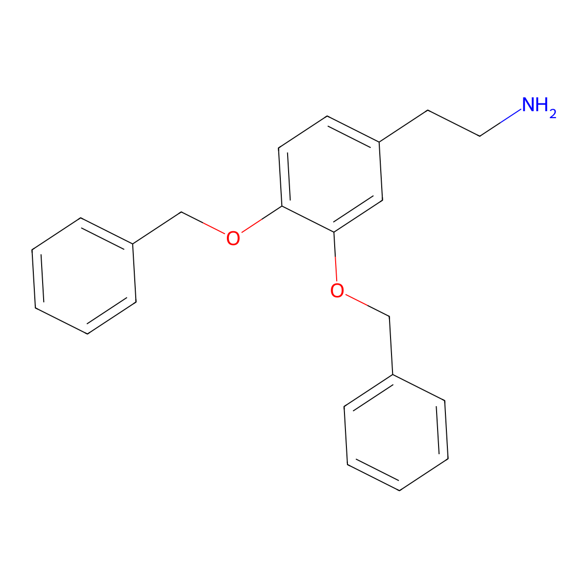 3,4-Bis(benzyloxy)phenethylamine hydrochloride molecular structure, CAS 55536-65-7