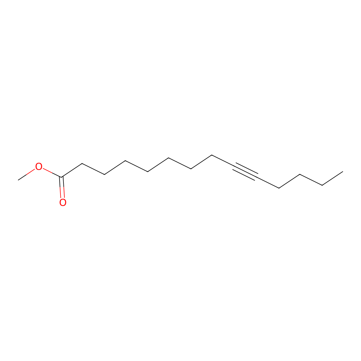 Methyl 9-tetradecynoate molecular structure, CAS 55538-60-8