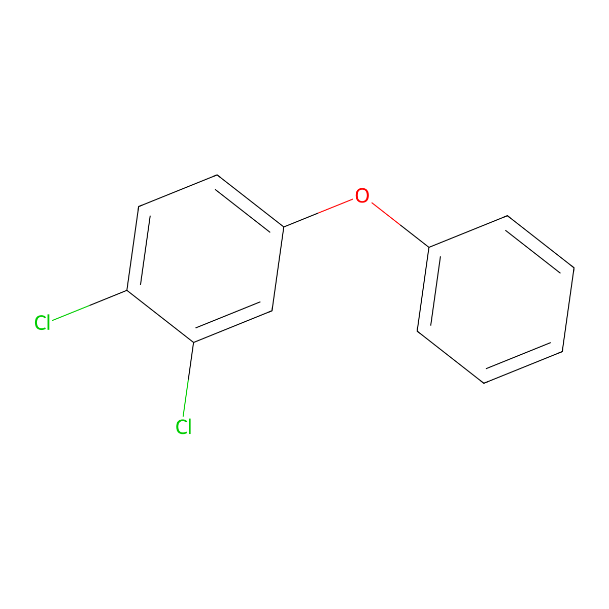 3,4-Dichlorodiphenyl ether molecular structure, CAS 55538-69-7