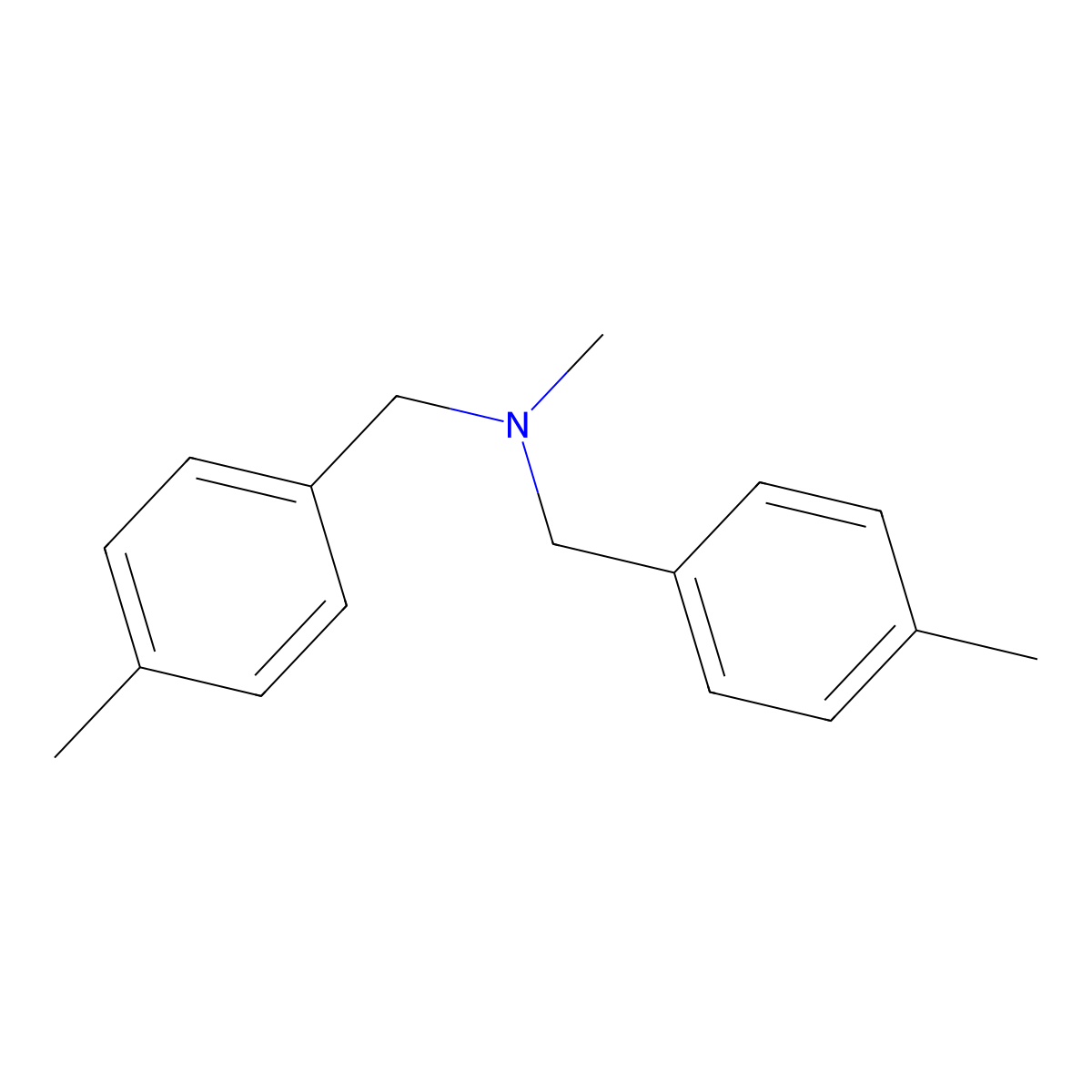 N,4-Dimethyl-N-(4-methylphenylmethyl)benzenemethanamine molecular structure, CAS 55538-74-4