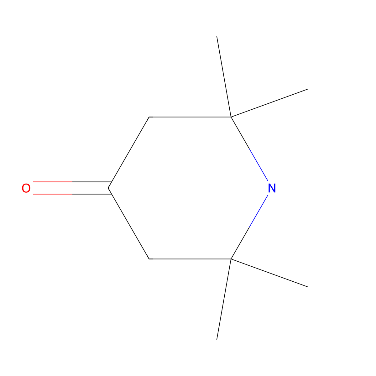 1,2,2,6,6-Pentamethyl-4-piperidone molecular structure, CAS 5554-54-1