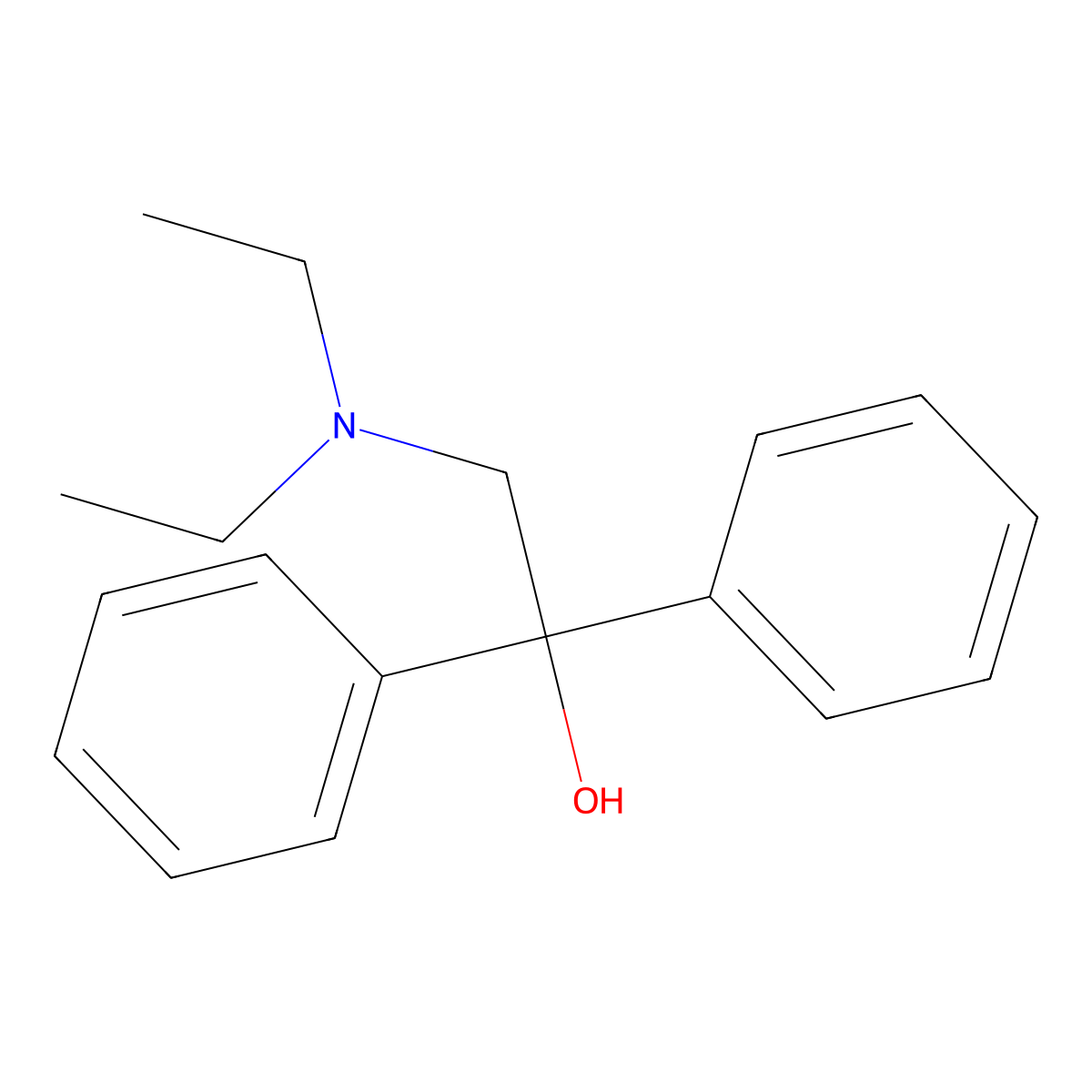 2-(Diethylamino)-1,1-diphenylethanol molecular structure, CAS 5554-72-3