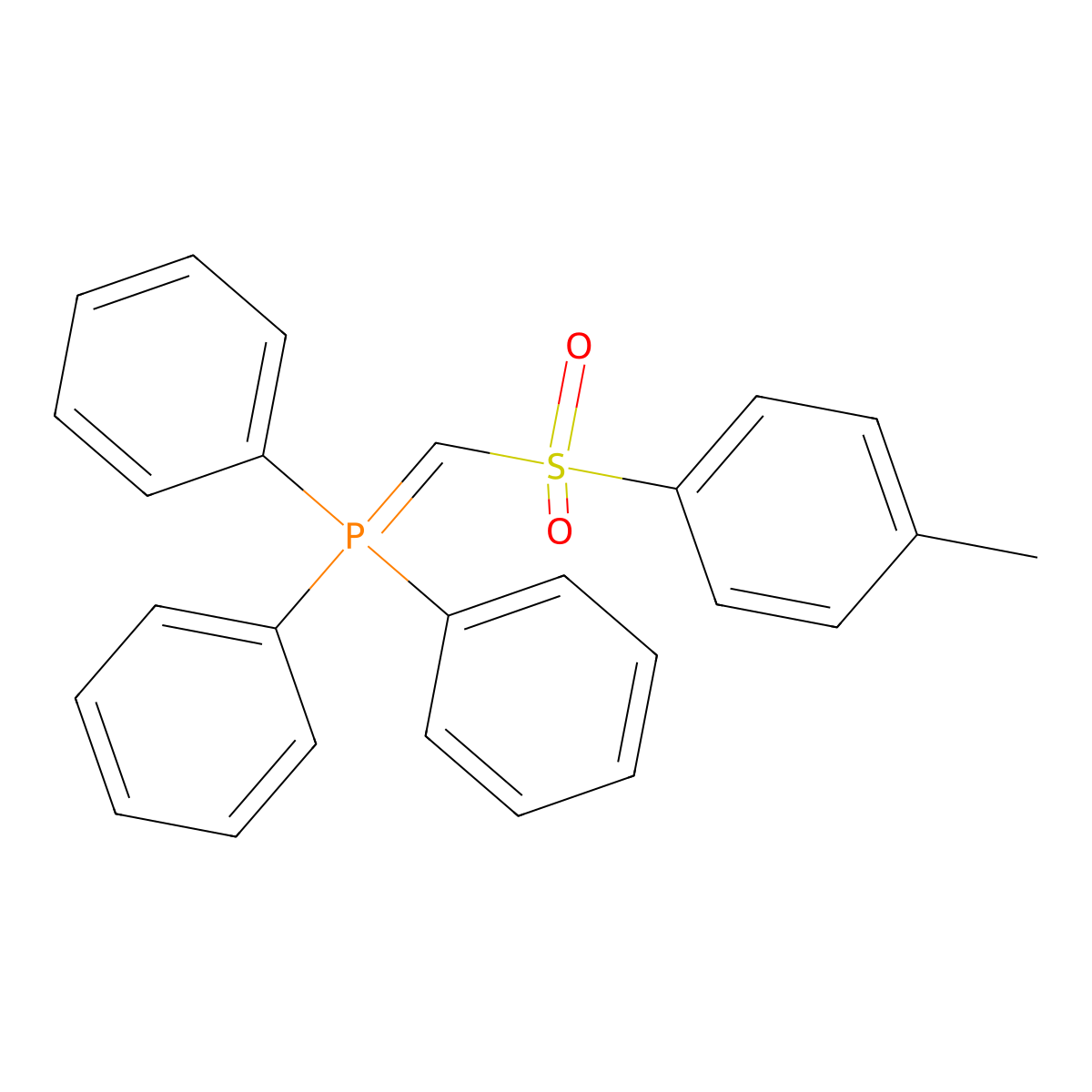 Phosphorane, [[(4-methylphenyl)sulfonyl]methylene]triphenyl- molecular structure, CAS 5554-81-4