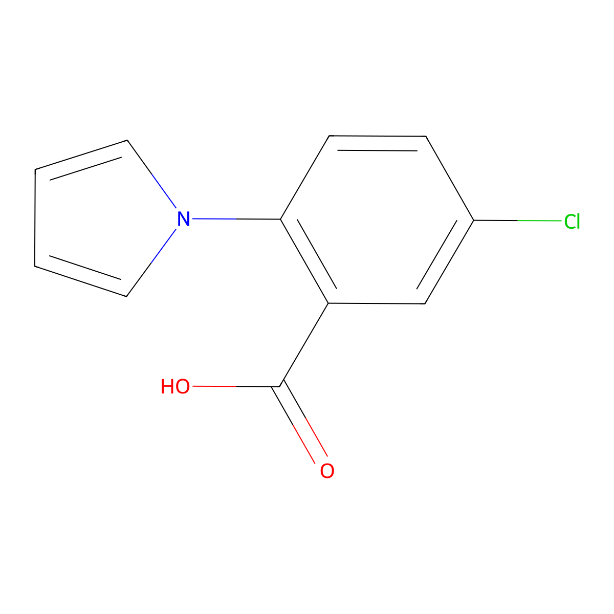 5-chloro-2-(1H-pyrrol-1-yl)benzoic acid molecular structure, CAS 55540-33-5