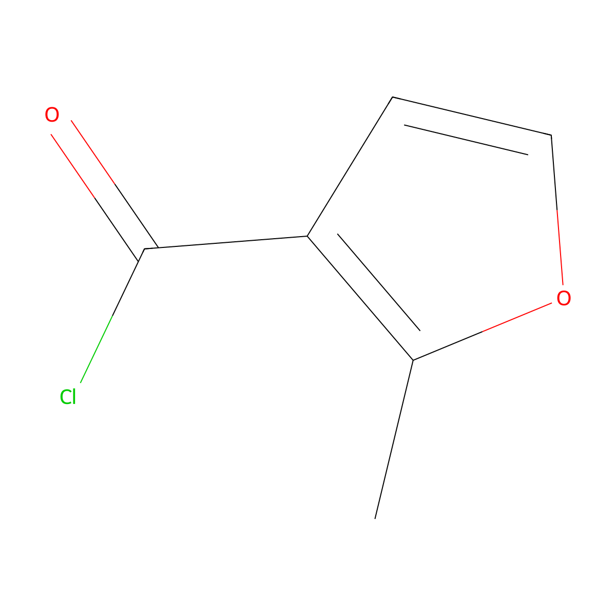 2-Methylfuran-3-carbonyl chloride molecular structure, CAS 5555-00-0