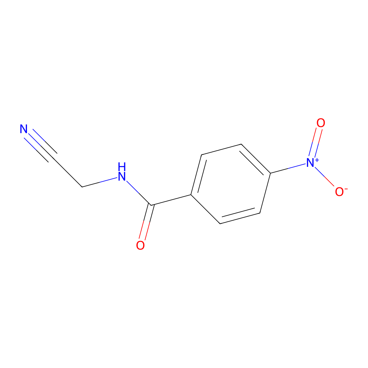 N-(cyanomethyl)-4-nitrobenzamide molecular structure, CAS 5555-32-8