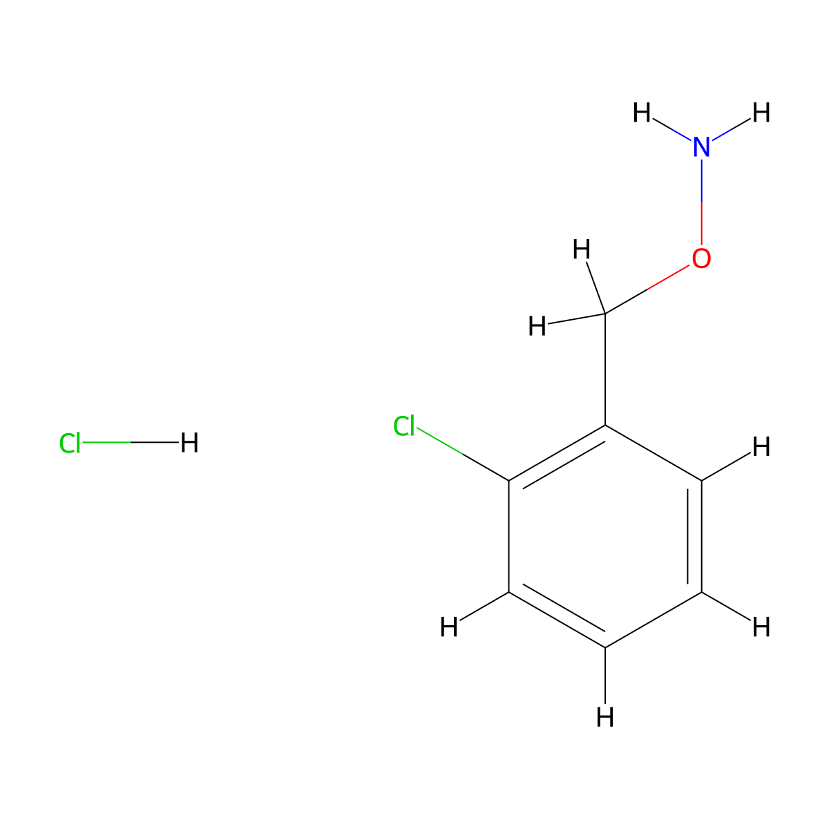O-(2-Chlorobenzyl)hydroxylamine hydrochloride molecular structure, CAS 5555-48-6