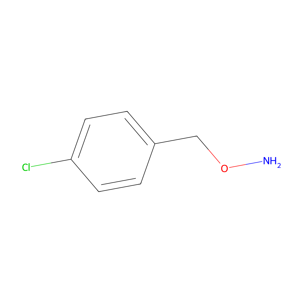 O-[(4-chlorophenyl)methyl]hydroxylamine molecular structure, CAS 5555-51-1