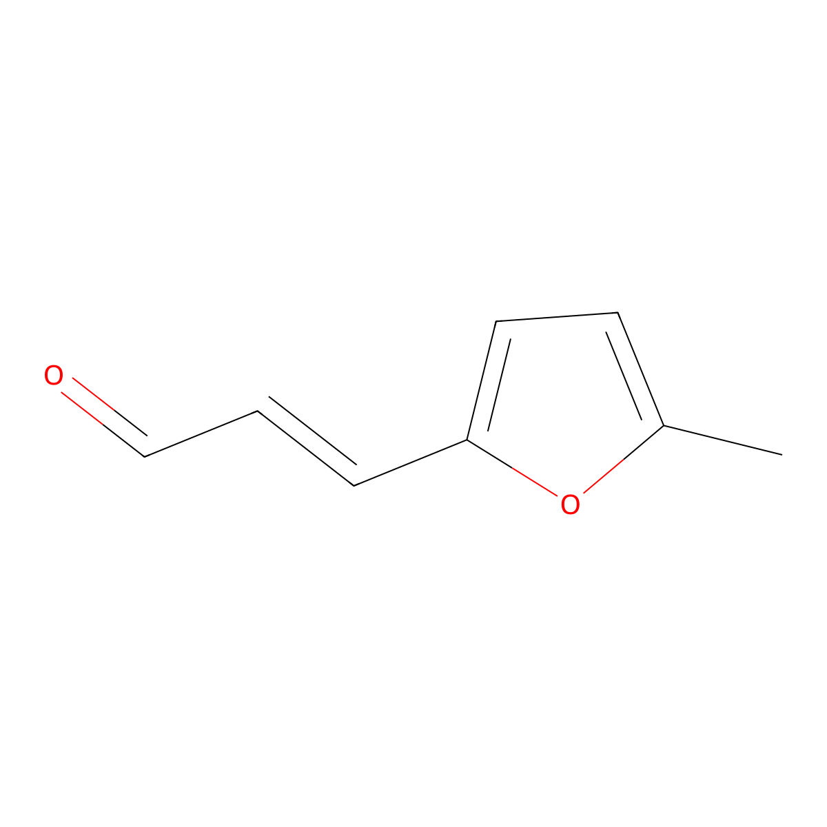 3-(5-Methyl-2-furyl)prop-2-enal molecular structure, CAS 5555-90-8