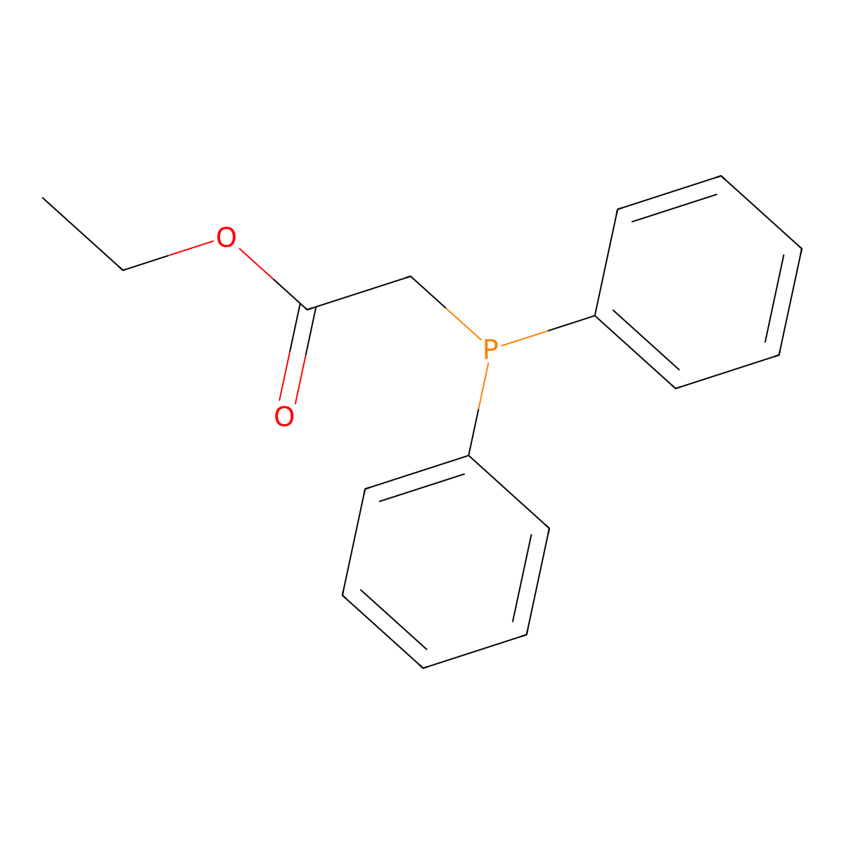 Ethyl (diphenylphosphino)acetate molecular structure, CAS 55552-24-4