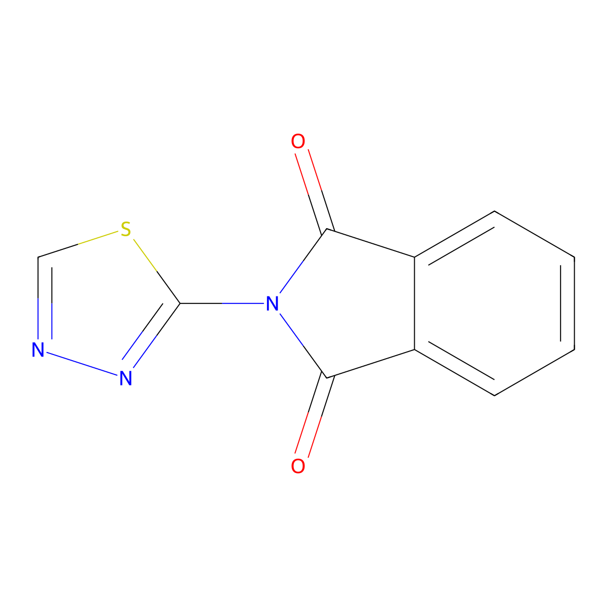 2-(1,3,4-Thiadiazol-2-yl)isoindole-1,3-dione molecular structure, CAS 55553-39-4