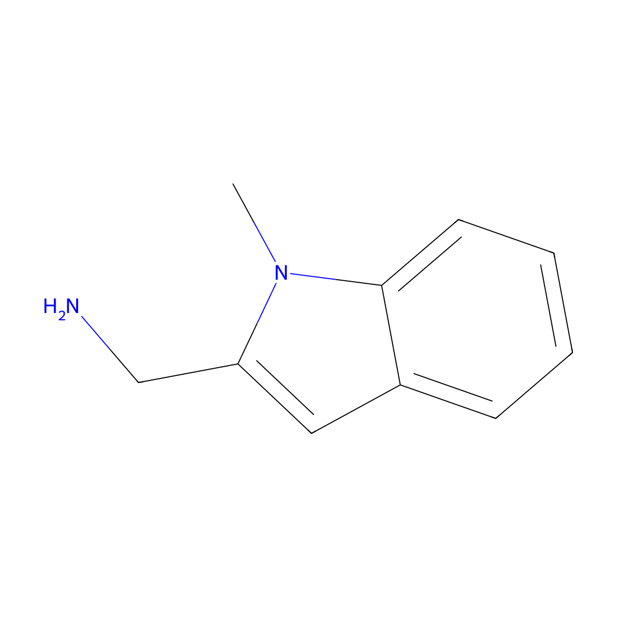 1-(1-Methyl-1H-indol-2-yl)methanamine molecular structure, CAS 55556-57-5
