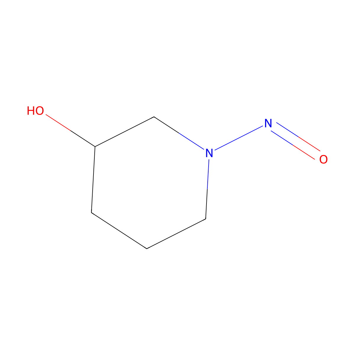 1-Nitroso-3-piperidinol molecular structure, CAS 55556-85-9