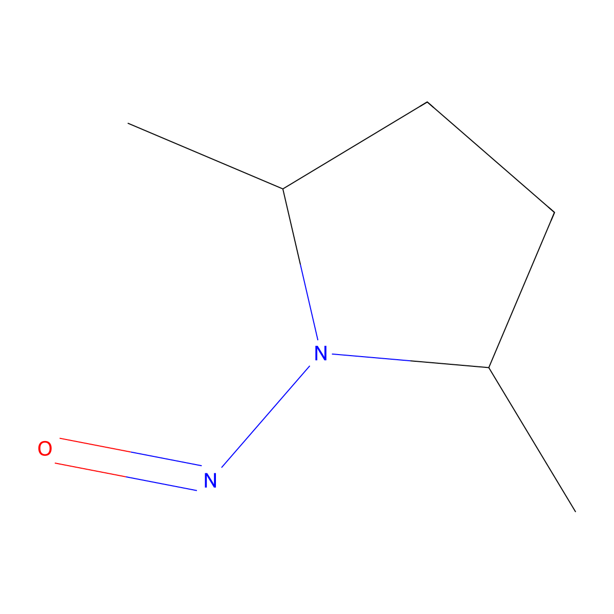 2,5-Dimethyl-1-nitrosopyrrolidine molecular structure, CAS 55556-86-0