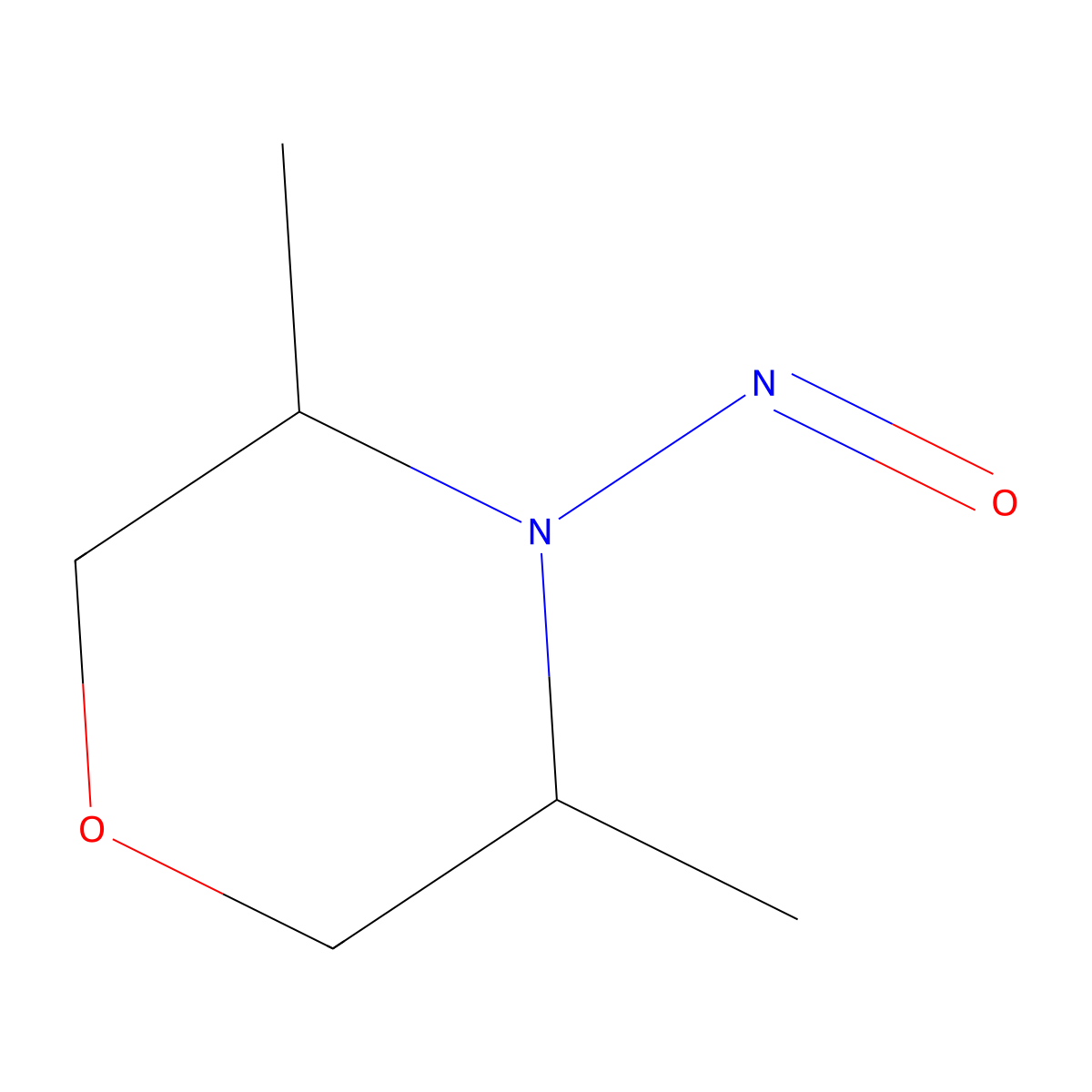 3,5-Dimethyl-4-nitrosomorpholine molecular structure, CAS 55556-87-1