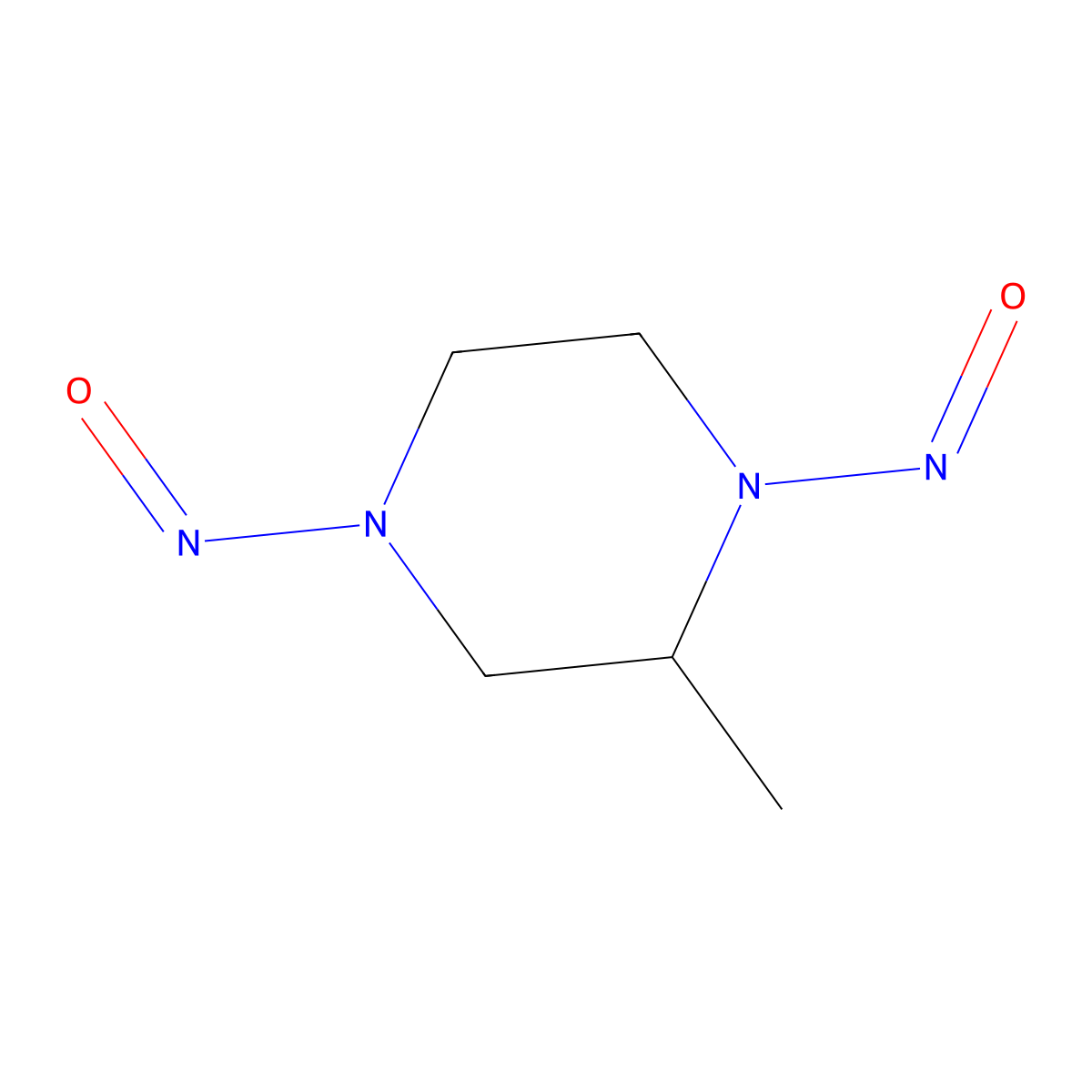 1,4-Dinitroso-2-methylpiperazine molecular structure, CAS 55556-94-0