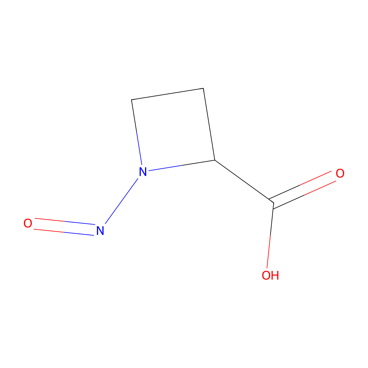 2-Azetidinecarboxylic acid, 1-nitroso- molecular structure, CAS 55556-98-4