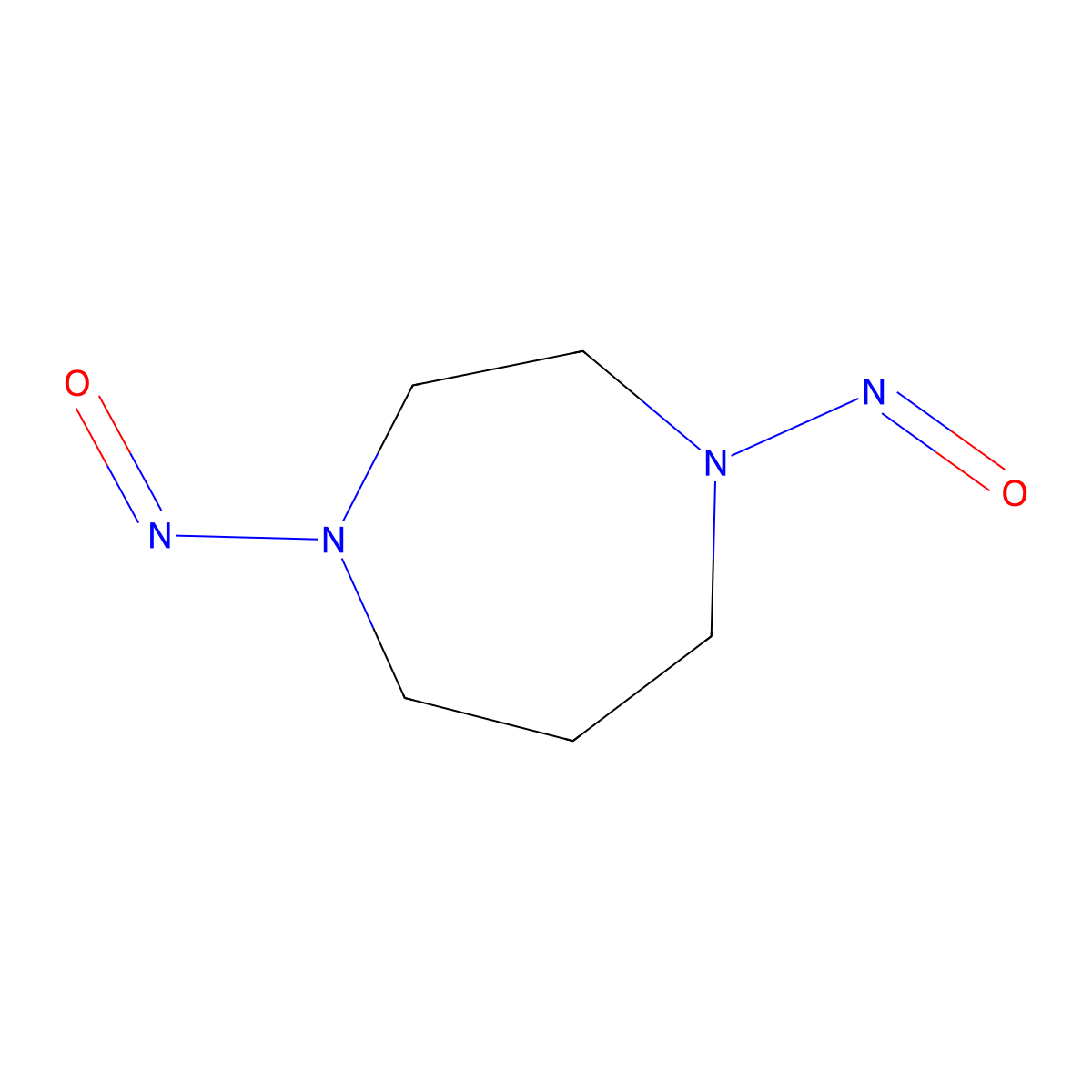 Hexahydro-1,4-dinitroso-1H-1,4-diazepine molecular structure, CAS 55557-00-1