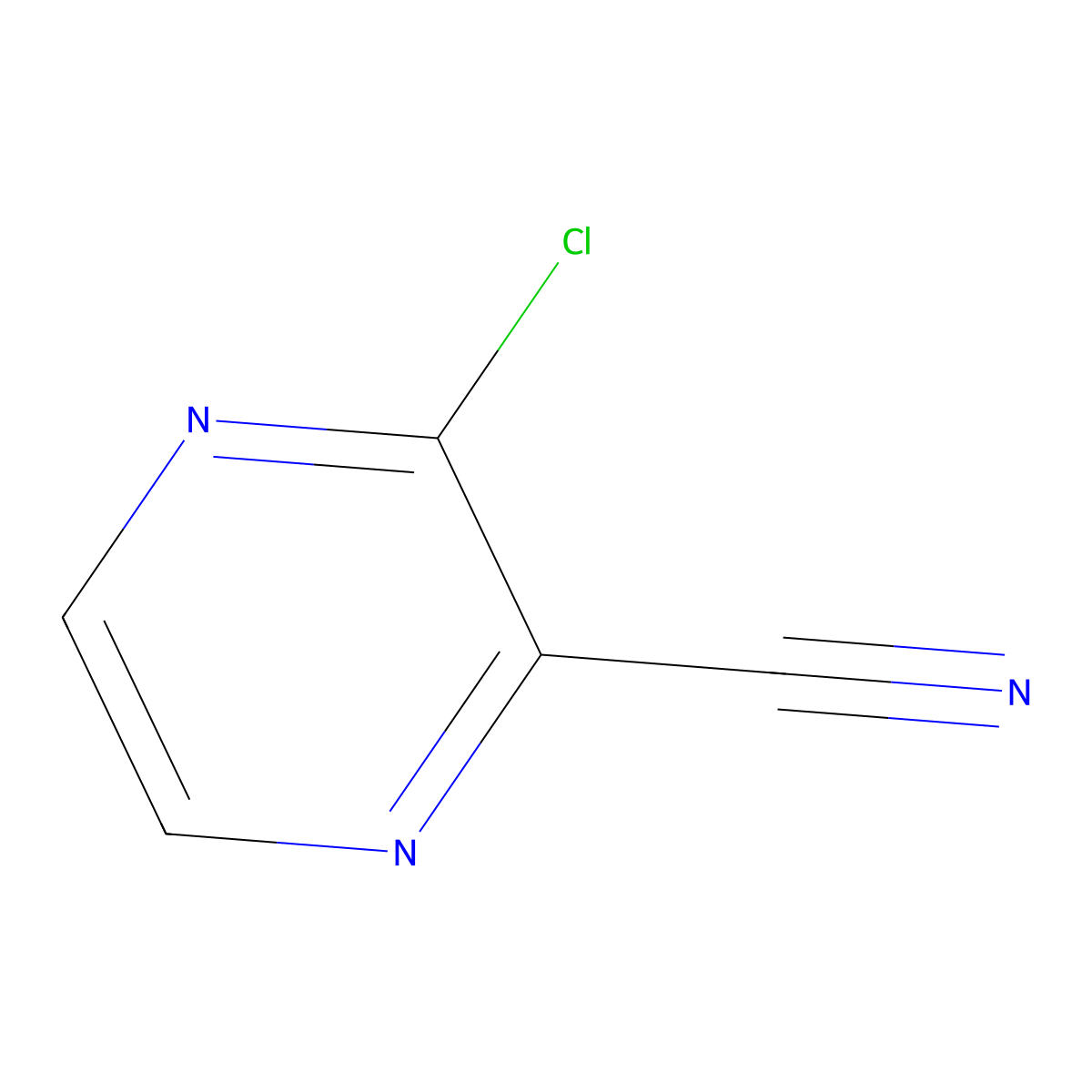 3-Chloropyrazine-2-carbonitrile molecular structure, CAS 55557-52-3