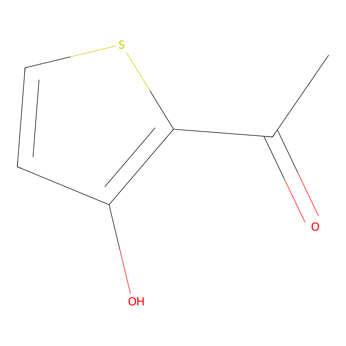 2-Acetyl-3-hydroxythiophene molecular structure, CAS 5556-07-0
