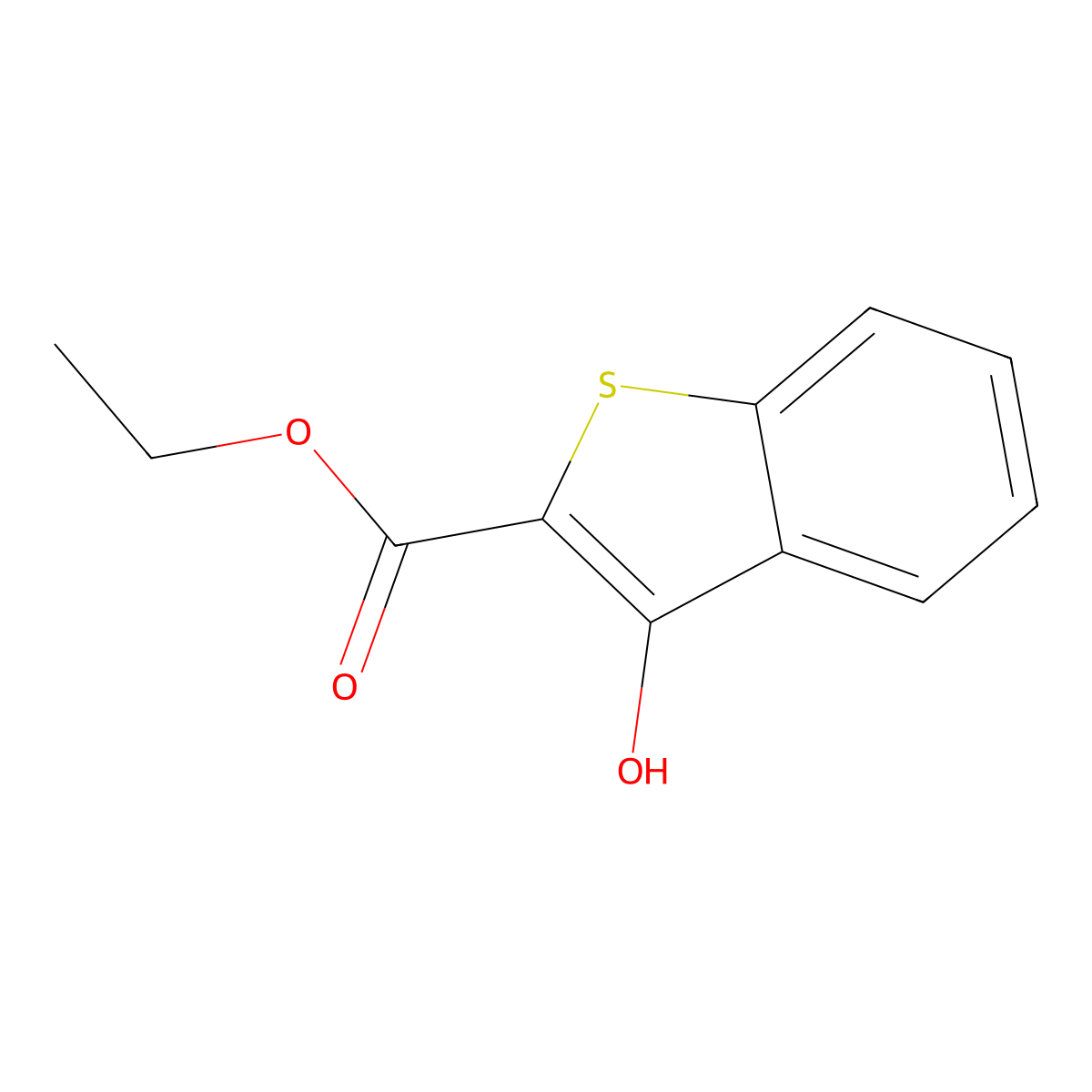 Ethyl 3-hydroxy-1-benzothiophene-2-carboxylate molecular structure, CAS 5556-20-7